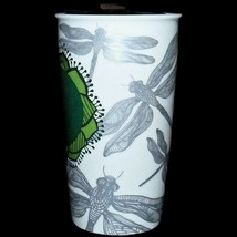 2014 Starbucks Double Wall Traveler DOT Collection Dragonfly Ceramic Tumbler Mug - £35.30 GBP