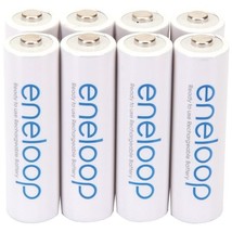 Panasonic BK-3MCCA8BA eneloop Rechargeable Batteries (AA; 8 pk) - £50.54 GBP