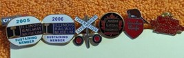 Lot Of 6 Railroad Train Hat/Lapel Pins-Operation Life Saver, Canadian Pacific... - £14.00 GBP