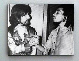Rare Framed George Harrison with Bob Marley Vintage Photo. Giclée Print - £15.10 GBP