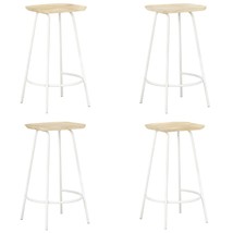  Bar Stool Set of 4 Bleached wood and white - $347.38 CAD