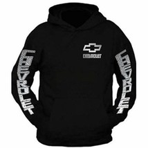 NEW SILVER METAL CHEVROLET CHEVY Chest and Hoodie Sweatshirt S to 2XL - £22.14 GBP