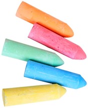 20 SIDEWALK CHALK Sticks BIG 3 1/2x1&quot; Multi Color Drawing Chalkboard Tic... - $16.32