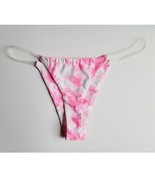 Fashion Nova Catching Vibes PVC Straps Bikini Bottom Pink Tie Dye Size M... - $20.00