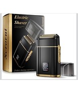 Foil Shavers High Speed Double Floating Blades Electric Razor, Black/Gold - $40.73 CAD