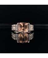 Diamond Morganite Ring 2.76 TCW 18k Gold Women Certified $3,950 910799 - $1,415.70