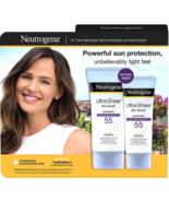 Neutrogena Ultra Sheer Dry Touch Sunscreen Lotion SPF 55 2 Pack 8 fl oz ... - £14.69 GBP