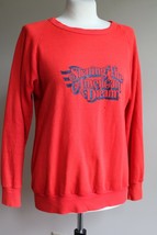 Vtg 80s First State Bank M Red Raglan Sleeve Sweatshirt NC American Dream - £25.67 GBP