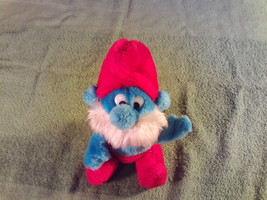 Vintage 1981 Papa Smurf Peyo Wallace Berries &amp; Co. Stuffed Plush Toy 7 ½&#39;&#39; Tall - £11.75 GBP