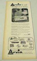 1963 Print Ad Arvin 5 Tube Clock Radios Made in Columbus,Indiana - $12.56