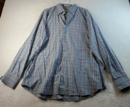 Peter Millar Men&#39;s Multicolor Plaid Shirt XL Button Down Long Sleeve 100% Cotton - £10.38 GBP