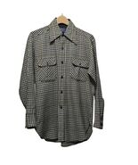 VTG Pendleton Wool Board Shirt Houndstooth Check Cream Black USA Men’s M - $165.85 CAD