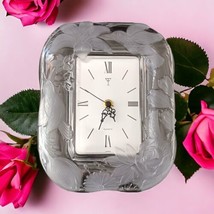 Vintage Crystal Hummingbird Clock Glass Wall Decor Crystal Clear Signature Japan - £33.65 GBP