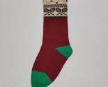 Vintage Specialties in Wool Knit Christmas Stocking Tennis Design 100% Wool - £27.61 GBP