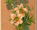 Easter Greetings Cross Flowers Art Deco Rotograph UNP DB Postcard E3 - $9.85