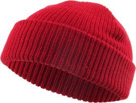 Red Warm Winter Knit Cuff Beanie Cap Fisherman Watch Cap Daily Ski Hat S... - $31.99