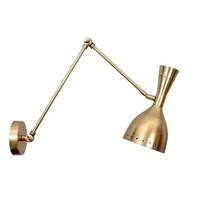 Wall Mid Century Modern Brass Sputnik chandelier light Fixture Italian Lamp item - £80.49 GBP