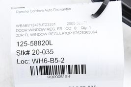 Front Left Driver Side Window Regulator E46 Convertible Fits 01-06 BMW 325i 5184 image 12