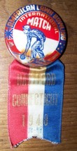 1948 Vintage American Lawn Bowling Badge Medal International Match - £12.65 GBP