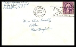 1940 PENNSYLVANIA Cover - Philadelphia to Alton, NH C22 - $2.96