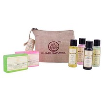 Khadi Natural Herbal Travel Kit has Ayurvedic Soap Face Wash Shampoo Conditioner - £29.17 GBP