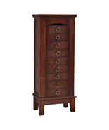 Large Capacity Jewelry Storage Cabinet with 9 Drawers - Color: Brown - $292.94 CAD