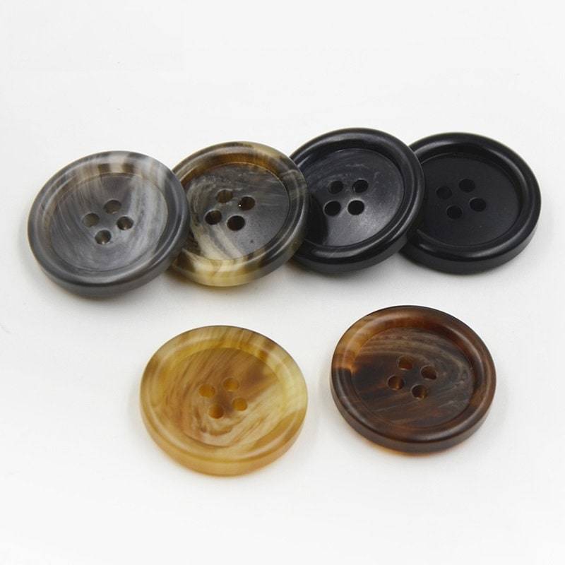 Resin Imitation Cow Horn Matte / Men's Suit / Coat Windbreaker Buttons (PBT59)