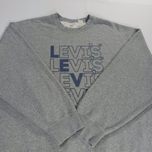 Levi's Relaxed Fit Crewneck Men’s 2XL Gray Cotton Blend Long Sleeve Sweatshirt image 14