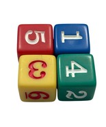 Vintage Set Of 4 Colorful Plastic Number Blocks For Kids Educational Toys - $6.61 CAD