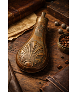 Antique AM Flask &amp; Cap Co Powder Flask – American Copper &amp; Brass – c. 1850s - $224.42