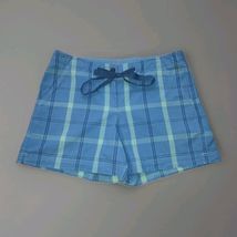 Tommy Bahama Relax Plaid Blue Shorts Drawstring Beach Women's Size 10 - $19.79