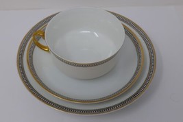 Heinrich H&amp;Co Selb Bavaria Manchester Cup &amp; Saucer with Bread Plate Set For 8 - £79.08 GBP