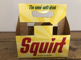 Cardboard Squirt 6 Pack Bottle Holder 1968 Rare VINTAGE soda Pop Collect... - $30.72 CAD