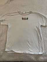 VTG Womens Shop Till You Drop  Embroidered T Shirt Sz L Mandal Bay - €13,02 EUR