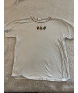 VTG Womens Shop Till You Drop  Embroidered T Shirt Sz L Mandal Bay - $21.05 CAD