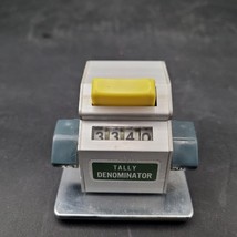 Vintage Denominator Single Counting Unit Tally Aluminum Yellow Button Co... - $49.49