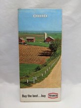 Vintage 1968 Texaco Ohio Brochure Map - £6.98 GBP