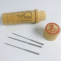 Wooden Tube Treadle Sewing Machine Needles Boye Needle Size 2 40-100 VTG 1.75&quot; - £7.81 GBP