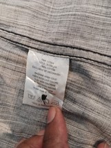 Levi Strauss & Co Spread Collar Men Shirt L Gray Short Sleeve Button Up 2-Pocket image 4