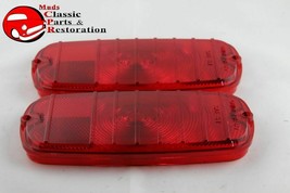 GMC Fleetside Pickup Truck Rear Plain Red Tail Light Lamp Lenses Right L... - £16.87 GBP