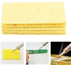 5 pcs Soldering Iron Tip Cleaners FIVE Yellow Cleaning Sponges NEW USA S... - £3.89 GBP