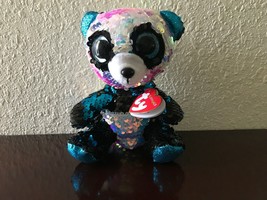 **Bamboo** ~2020 Ty Flippables~ 6” Sequin Bear ~ Super Cute! ~ MWMT! - $7.60