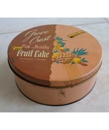 VINTAGE 1940&#39;s Grove Crest Rum and Brandy Fruit Cake 2 Pound Tin RARE - $34.11 CAD
