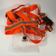 High-Visibility Reflective Running Vest Harness Orange/Gray Adjustable - $10.12