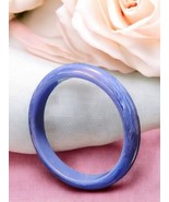 Blue Statement Bracelet Resin Bangle Polished Seamless Fashion Jewelry Gift - £23.09 GBP