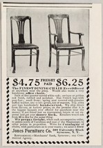1899 Print Ad Finest Dining Chairs Hand Carved Jones Furniture Syracuse,NY - £7.72 GBP