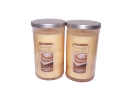 Yankee Candle Gingerbread Maple Pillar Candle 12 oz each Lot of 2 - $65.99