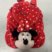 Disney Minnie Mouse Red Children’s Backpack 3D Cinch Closure Girls Toddler Plush - £10.81 GBP