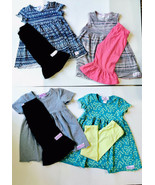 Girls Flowersak &amp; Ruffle Girl Size 6 Tunic Tops Capris Legging 9 Piece Set - £27.32 GBP