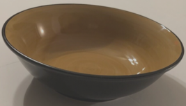 MCLELAND DESIGN Goldenrod Black Swirl Circular Salad Soup Cereal Bowl 8&quot; - £8.02 GBP